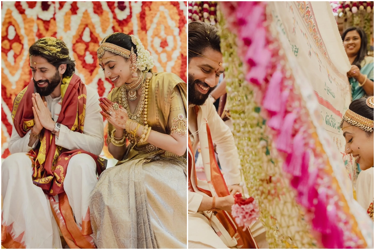Sobhita and Naga Chaitanya at their wedding ceremony